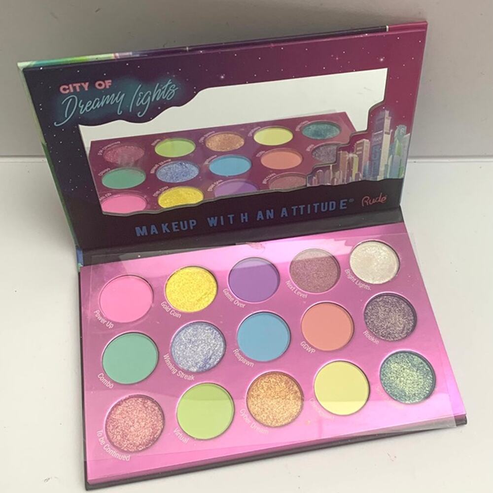 RUDE Cosmetics City of Dreamy Lights – 15 Dreamy Pastel Pigment & Eyeshadow Pale